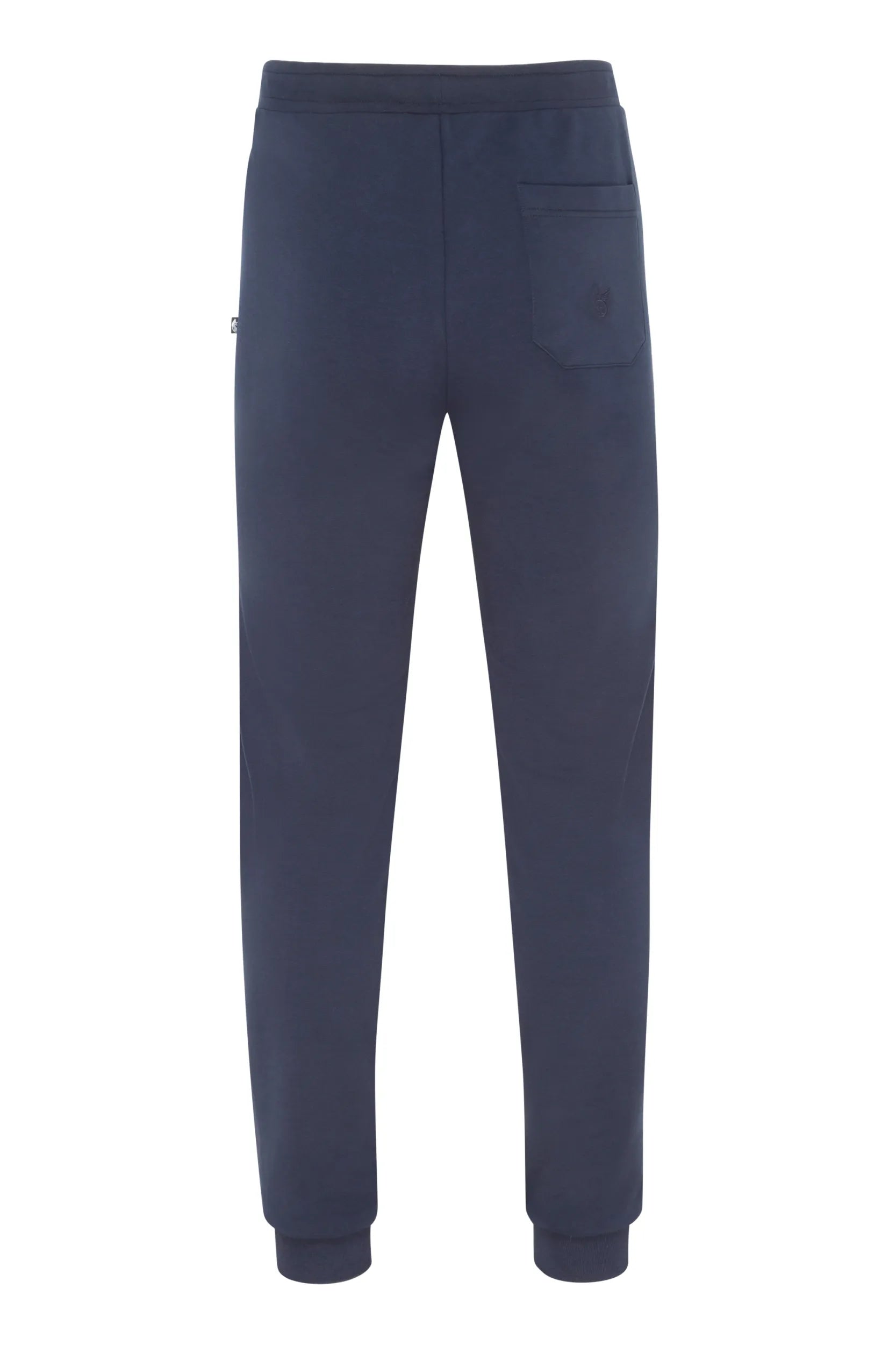 Marineblaue Jogginghose mit elastischem Bund und Seitentaschen.
