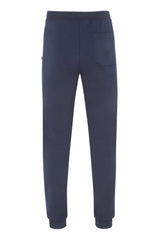 Marineblaue Jogginghose mit elastischem Bund und Seitentaschen.