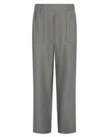 Graue Freizeithose aus Baumwolle mit Taschen und elastischem Bund
