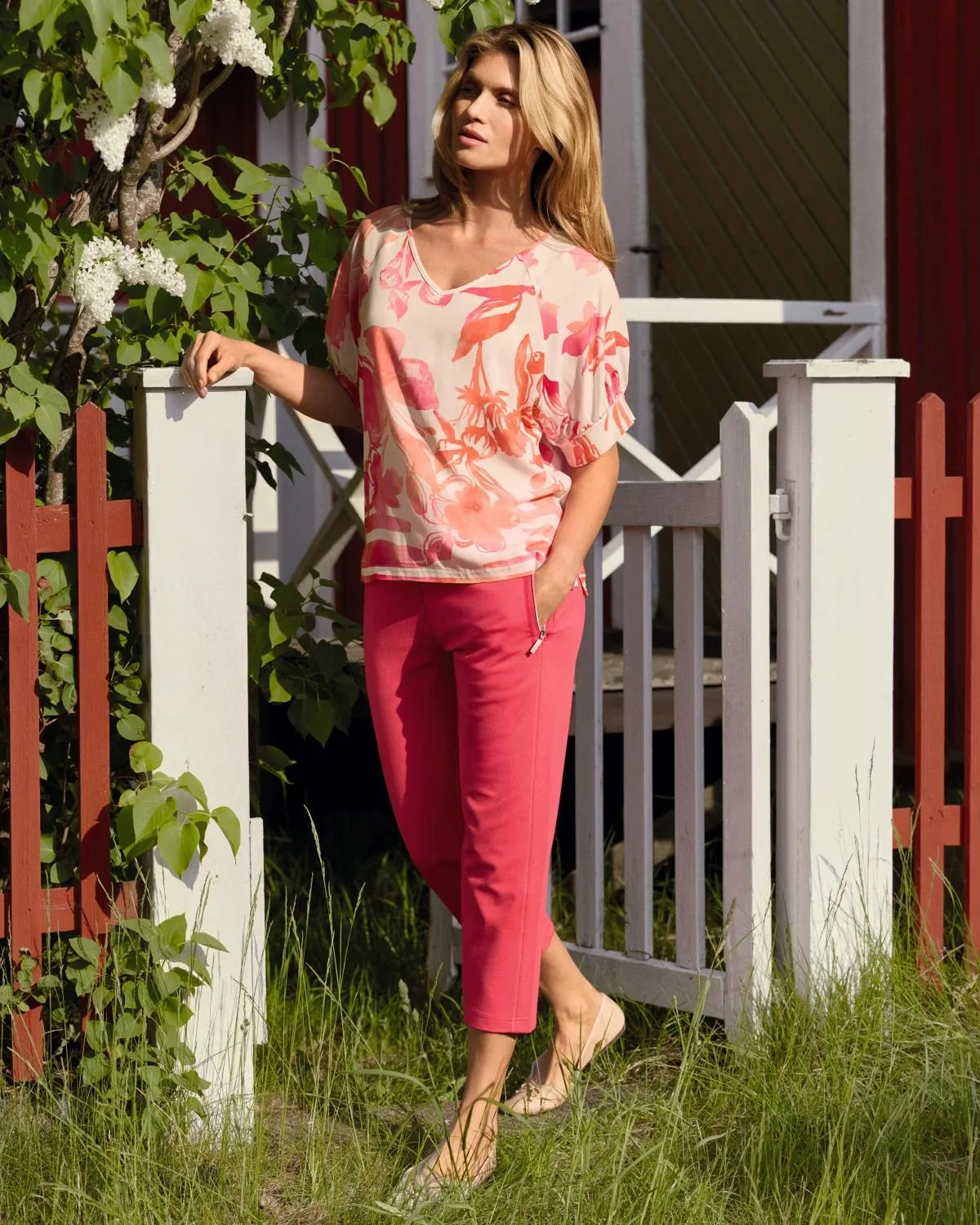 Jersey Joggpants mit Taillenzug 3/4 Länge - 19480/1-312-36 - Hajo Mode