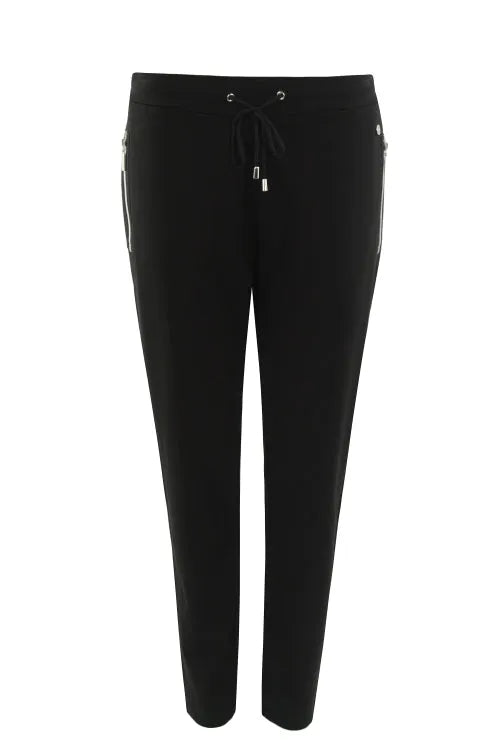 Jersey Joggpants mit Taillenzug - 19175/3-100-36 - Hajo Mode