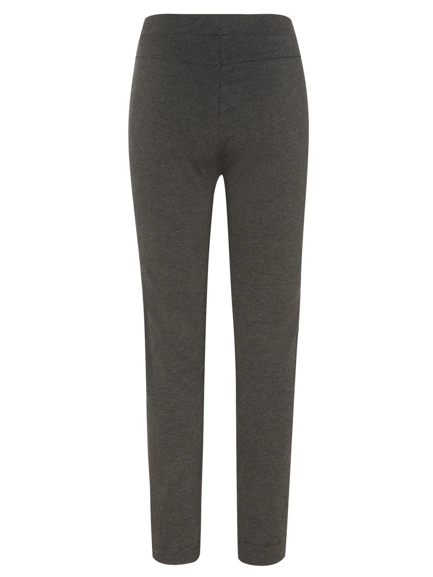 Olivgrüne Leggings mit hohem Bund und schlankem Schnitt.