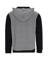 Kapuzensweatjacke in Materialmix mit Kängurutaschen - 27644-638-48 - Hajo Mode