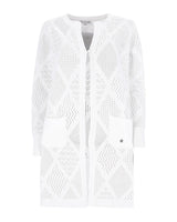 Long Strickjacke Ajourmuster - 19735-200-38 - Hajo Mode