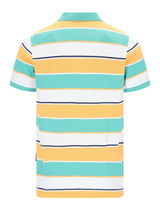 Kurzarm-Pikee-Polo in garngefärbtem Blockringel-Design allover, Stay-Fresh-Qualität