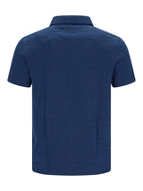 Navyblaues Poloshirt strukturiert Stay Fresh Qualität, Vorderansicht