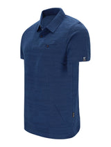 Navyblaues Poloshirt allover strukturiert in Stay Fresh-Qualität