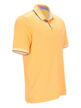 Gelbes Poloshirt Capacity Pique mit weiß-schwarzem Kontrast am Kragen