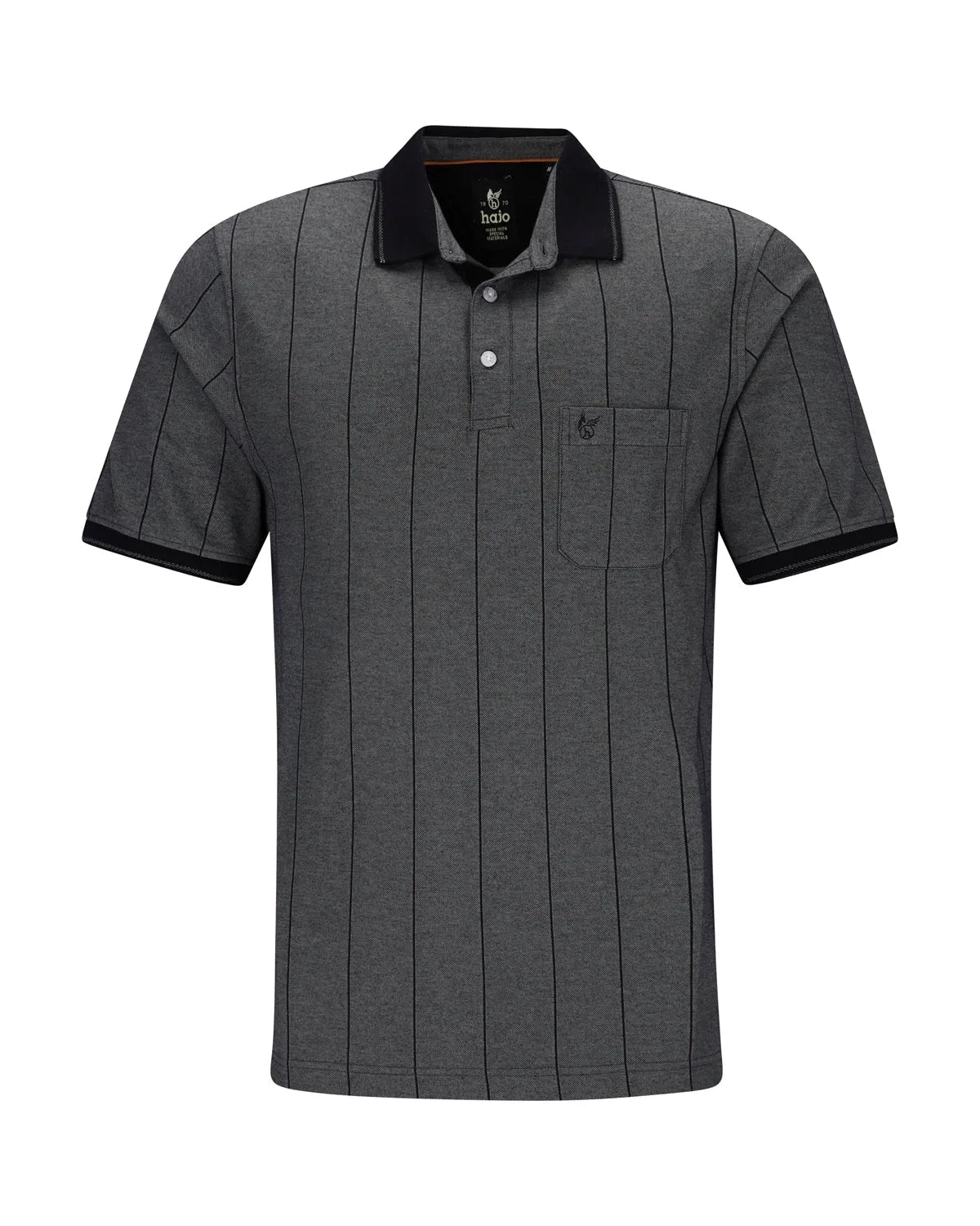 Poloshirt in längs verlaufender Optik und stay fresh-Qualität - Hajo Mode