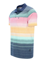 Herren-Poloshirt Multicolor Jacquardstreifen stay fresh Qualität