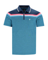 Poloshirt mit Zip und Flächenteiler - 27578-638-48 - Hajo Mode
