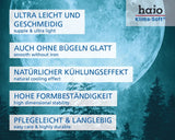 Haio klima-soft®-Stoff, ein weiches und ultraleichtes Material, das ohne Bügeln glatt bleibt.