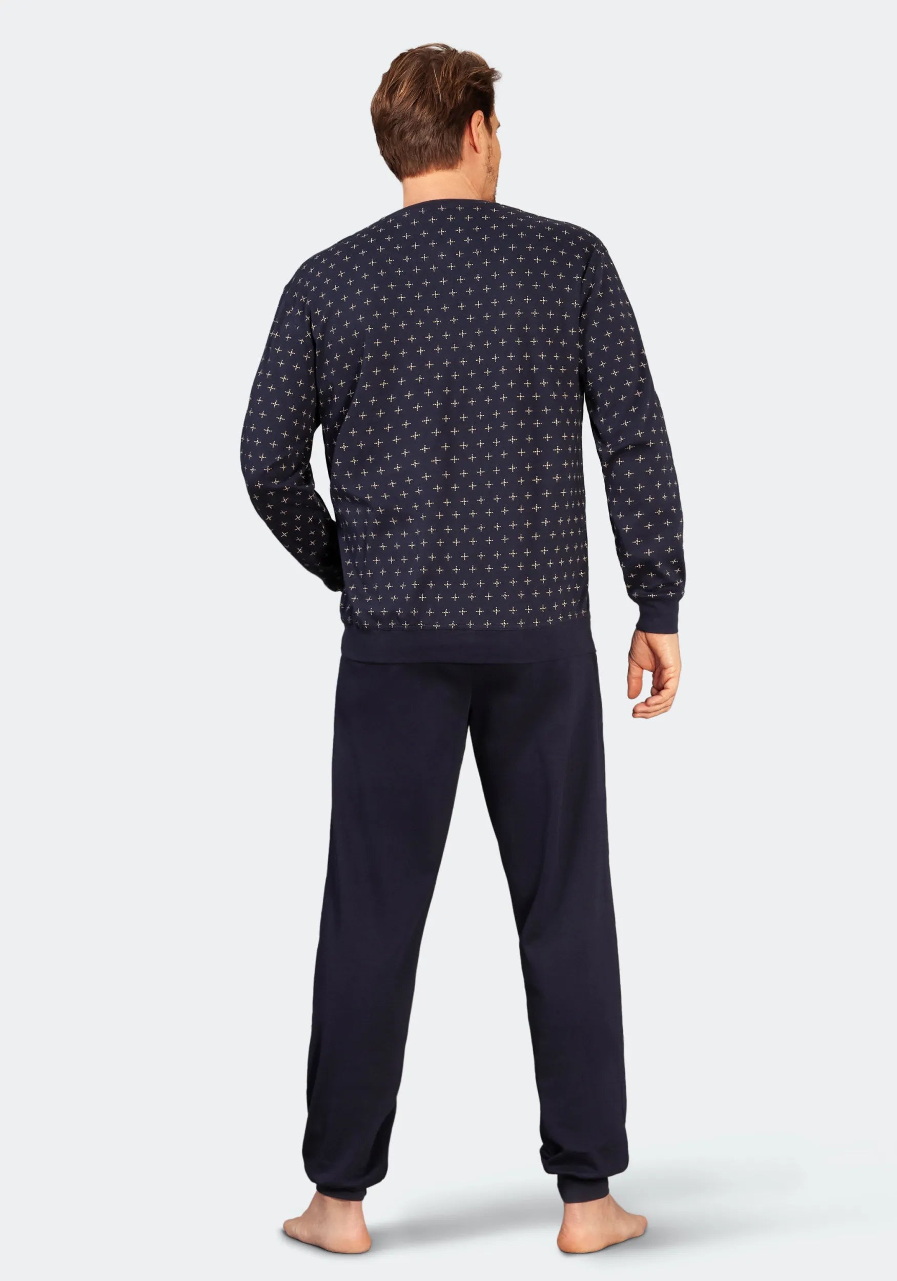 Schlafanzug mit Bündchen (Interlock) Premium Cotton Interlock - 53670-609-50 - Hajo Mode