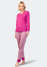 Schlafanzug mit Bündchen Premium Cotton/Tencel - 46118-709-36/38 - Hajo Mode