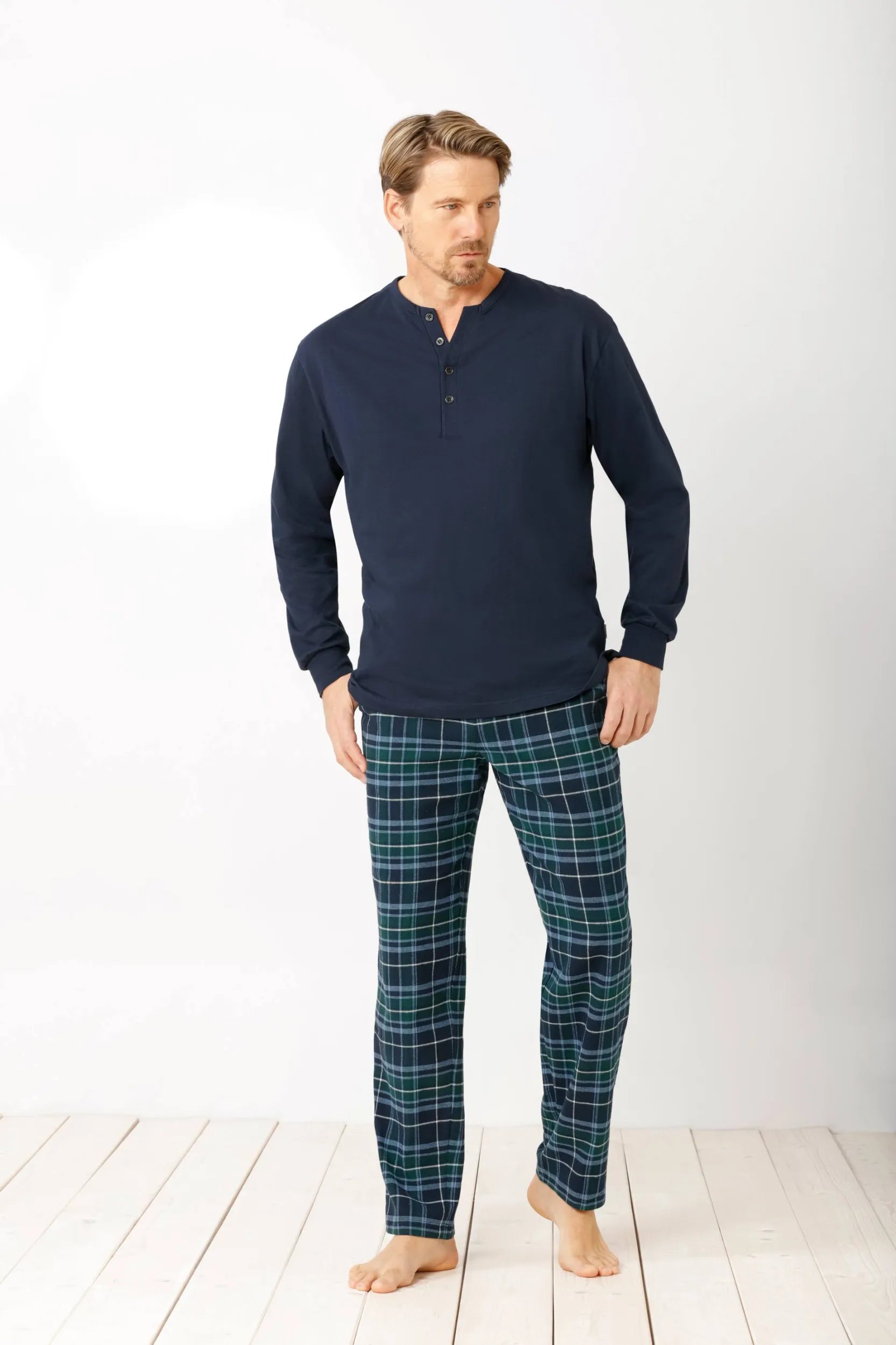 Schlafanzug Premium Cotton/Flanell - 53737-609-48 - Hajo Mode