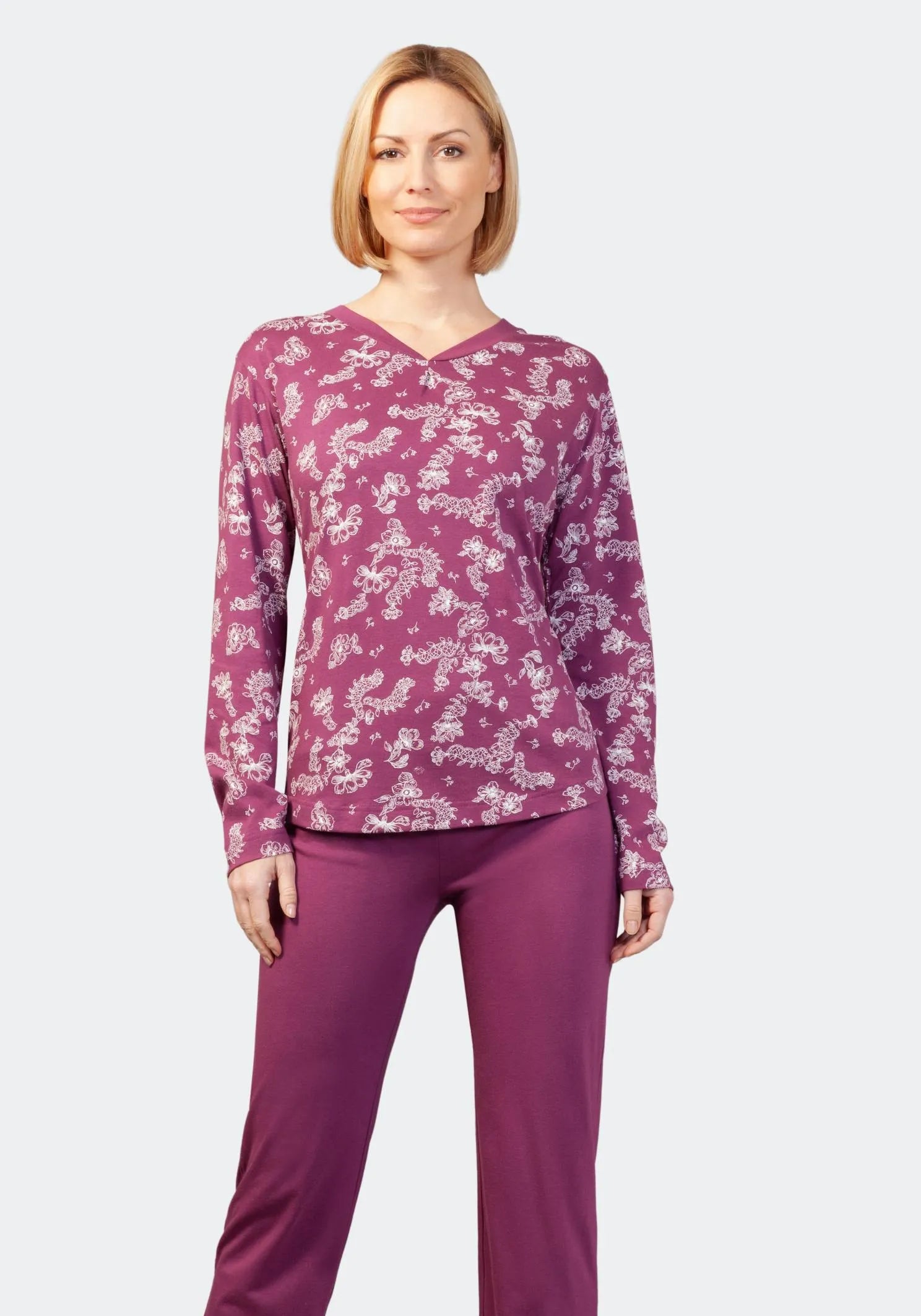 Schlafanzug Premium Cotton-Tencel - 46089-362-36/38 - Hajo Mode