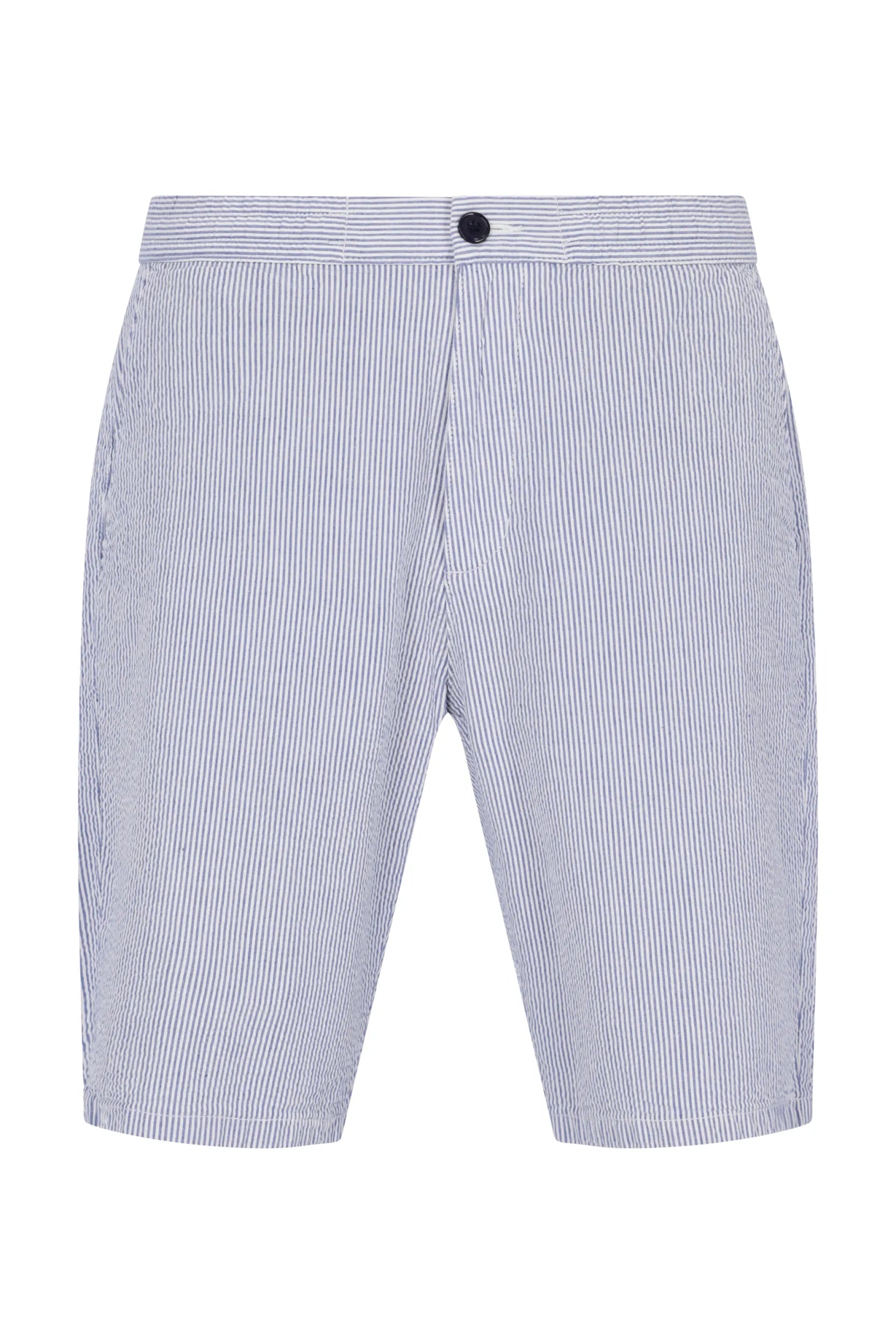 Seersucker-Bermuda in maritimen Style - Hajo Mode
