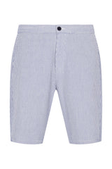 Seersucker-Bermuda in maritimen Style - Hajo Mode