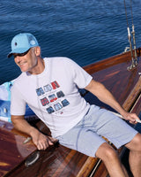 Seersucker-Bermuda in maritimen Style - Hajo Mode