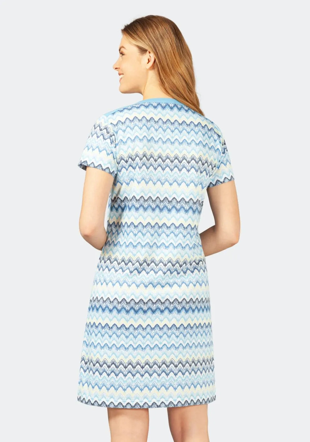 Sleepshirt Klima-Komfort® mit Zickzackmuster - 45577-647-36/38 - Hajo Mode