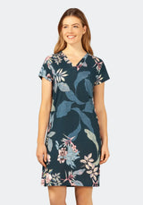 Sleepshirt mit Floralmuster - 45657-609-36/38 - Hajo Mode