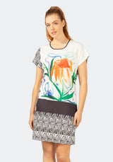 Sleepshirt mit graphischem Muster - 45649-202-40/42 - Hajo Mode