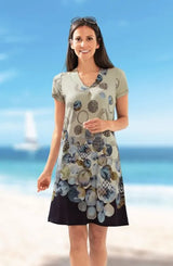 Strand-/Freizeitkleid mit graphischem Muster - 60157-283-S - Hajo Mode