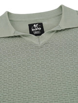 Strick-Polo mit Skipperkragen in Blousonoptik, hellolivgrün, gestrickt