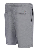 Strukturierte Bermudashort mit Elasthan, grauer Struktur und Gummibund