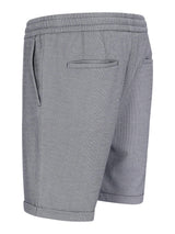 Strukturierte Bermudashort mit Elasthan: Graue texturierte Shorts mit Gummibund