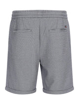Strukturierte Bermudashort mit Elasthan, Grau, Struktur, gerollte Säume, Seitentaschen
