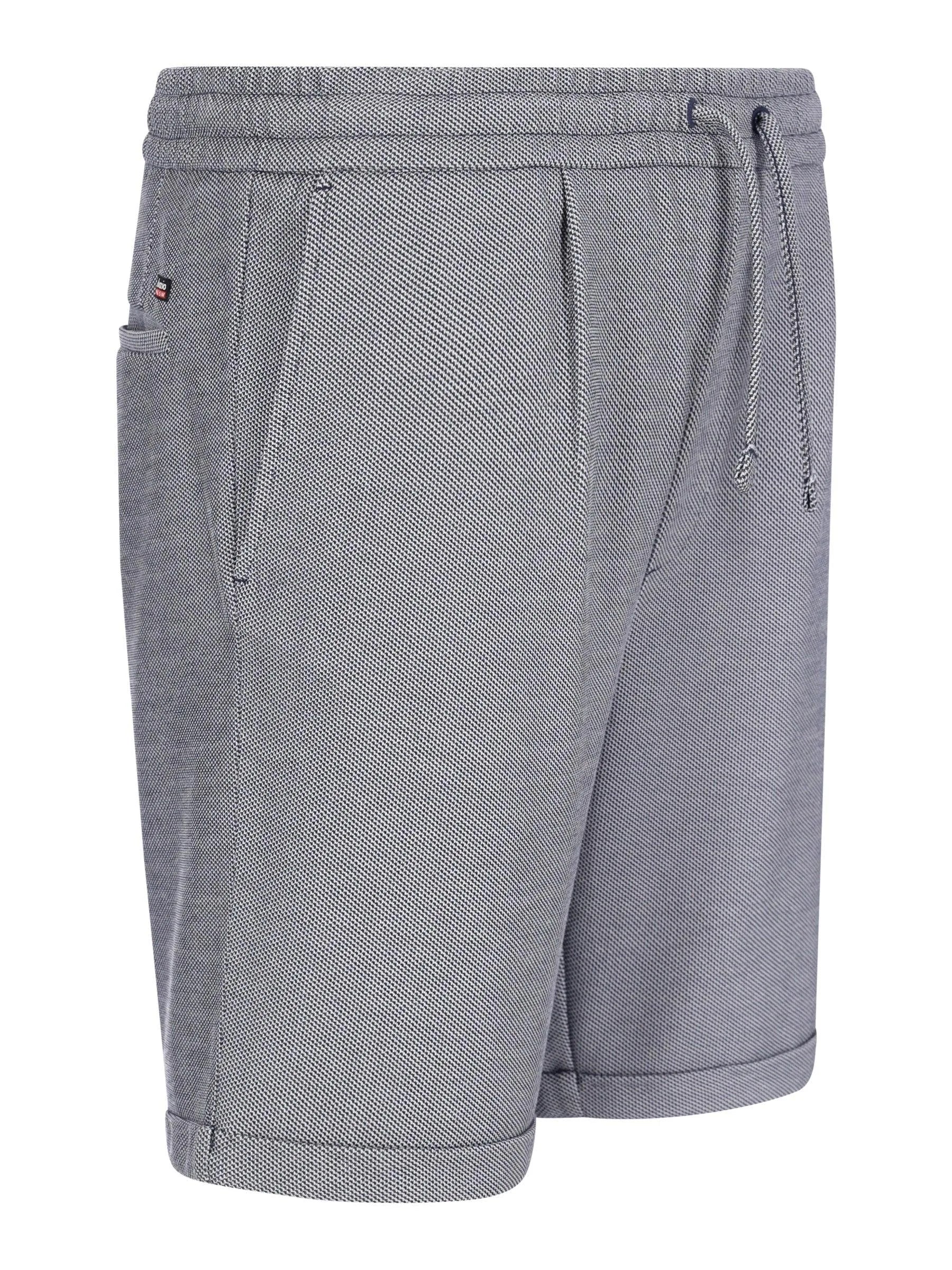 Strukturierte graue Bermudashorts mit Kordelbund, Taschen und Elasthan