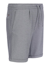 Strukturierte graue Bermudashorts mit Kordelbund, Taschen und Elasthan