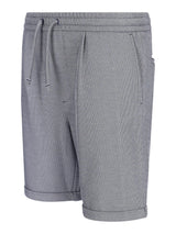 Graue strukturierte Bermudashorts mit Kordelbund, Seitentaschen und Elasthan
