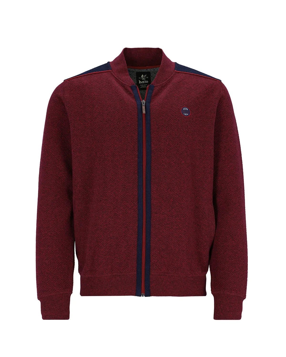 Strukturierte Sweatjacke mit Eingriffstaschen - 27643-302-48 - Hajo Mode