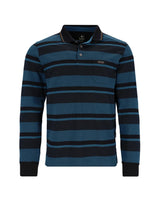 strukturiertes Poloshirt mit Flachstrickkragen - 27636-612-48 - Hajo Mode