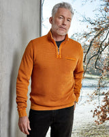 Strukturiertes Washer-Sweatshirt in reiner Baumwolle - 27495-332-50 - Hajo Mode