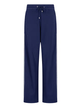Sweathose weite Form in marineblau mit weißen Seitestreifen und Kordelbund