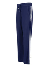 Sweathose weite Form in marineblau mit weißen Seitenstreifen
