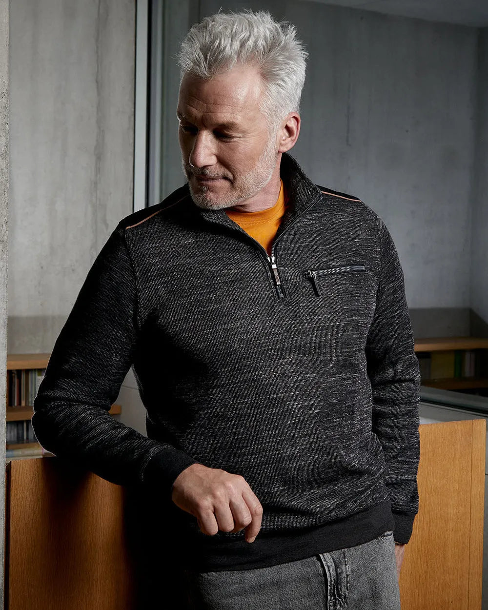 Sweatshirt in Effektgarn allover - 27450-111-50 - Hajo Mode