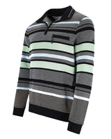 Sweatshirt mit Zweitonringel allover - 27560-990-48 - Hajo Mode