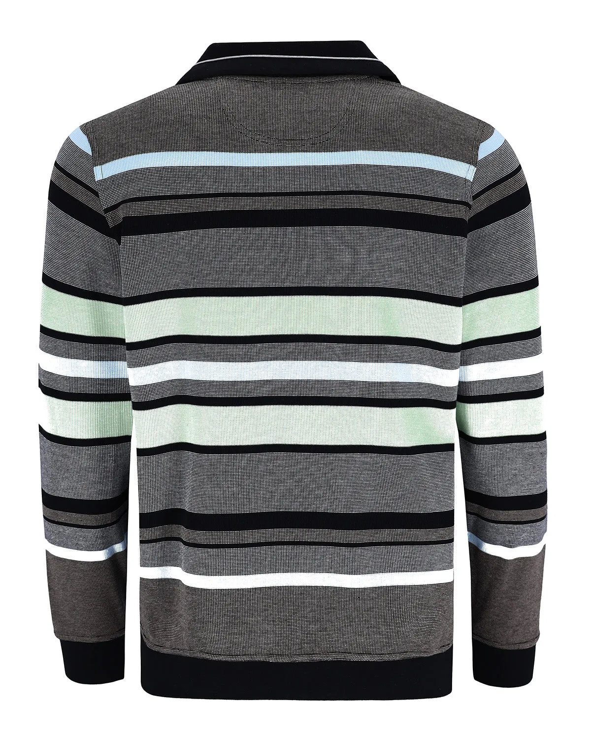 Sweatshirt mit Zweitonringel allover - 27560-990-48 - Hajo Mode
