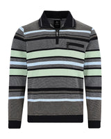 Sweatshirt mit Zweitonringel allover - 27560-990-48 - Hajo Mode