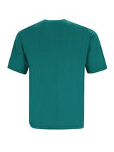 T-shirt mit rundhals in teal aus baumwolle mit kurzen ärmeln und einfachem rundhalsausschnitt