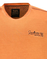 T-Shirt mit Rundhals in gewaschener Optik - Hajo Mode