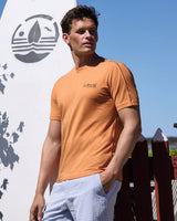 T-Shirt mit Rundhals in gewaschener Optik - 27790-322-S - Hajo Mode