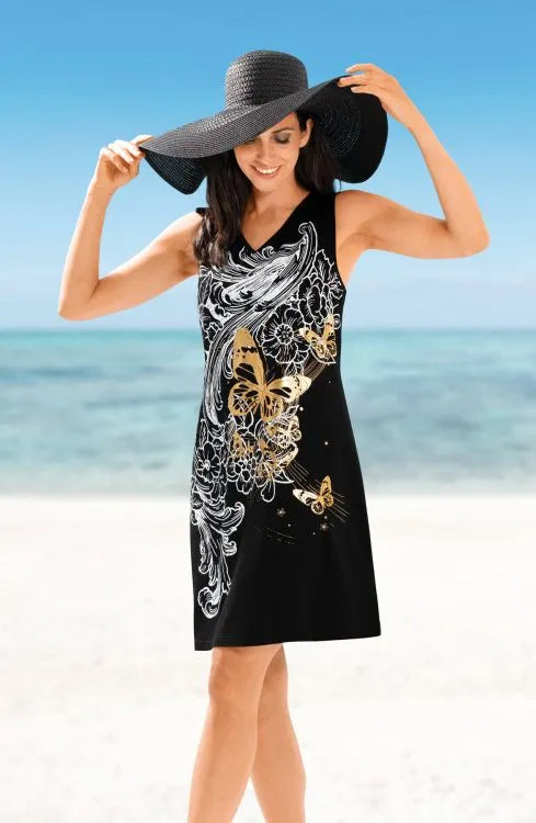 Träger Strand-/Freizeitkleid bedruckt - 60141-100-S - Hajo Mode