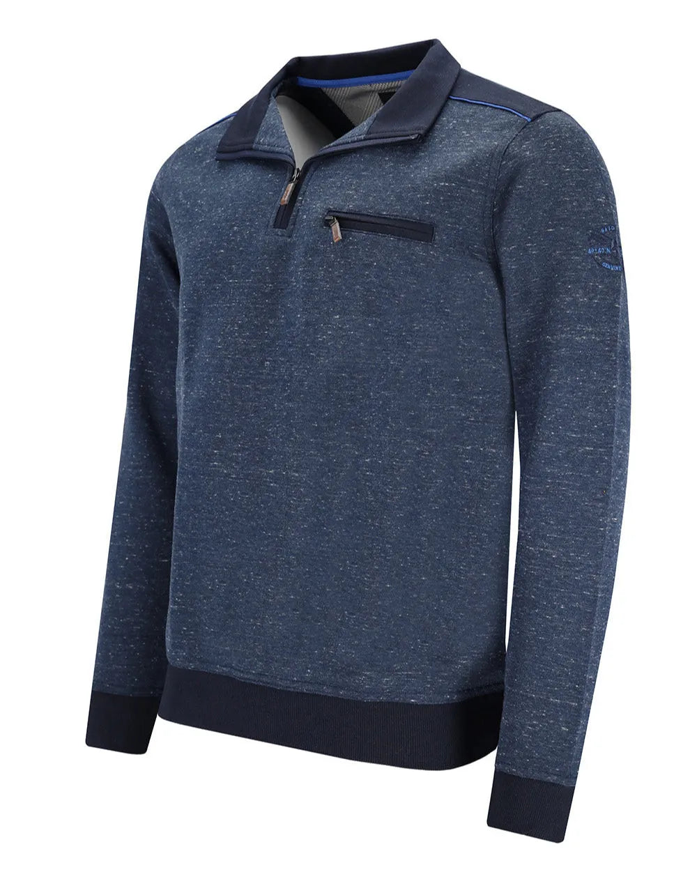 Troyer-Sweatshirt in Mouline - 27445-668-50 - Hajo Mode
